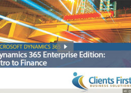 Dynamics 365 Enterprise Intro to Finance