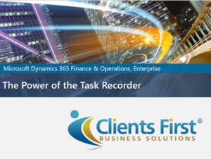 Dynamics 365 Power of the Task Recorder