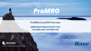 ProMRO Overview Partsbase ppt template