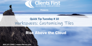 Acumatica Quick Tip Tuesday 10-Workspaces Customizing Tiles and Quick Menu